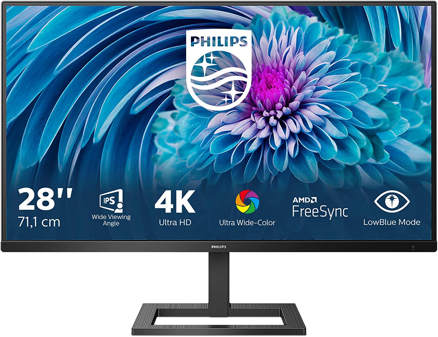 Philips 288E2A - 28 Inch 4K Monitor,60Hz, 4ms, IPS, AMD Freesync, Spea