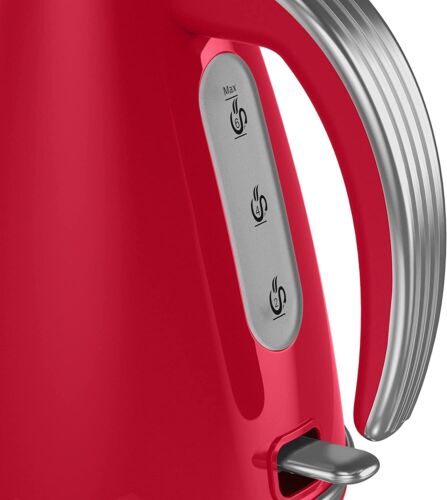 Swan Retro Litre Jug Kettle Stainless Steel 3000W Red SK19020RN Br